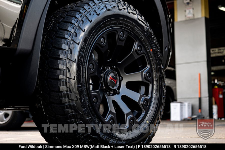 18x9.0 Simmons MAX X09 MBW on FORD RANGER WILDTRAK