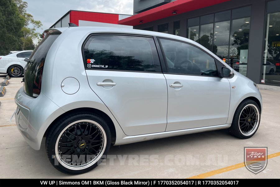 17x7.0 17x8.5 Simmons OM-1 Gloss Black on VW UP