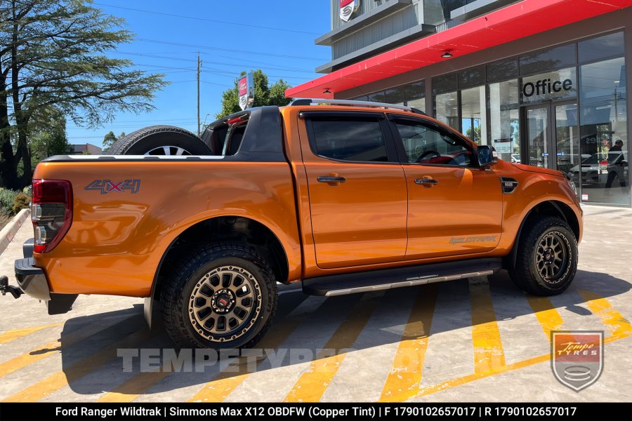 17x9.0 Simmons MAX X12 OBDFW on Ford Ranger Wildtrak