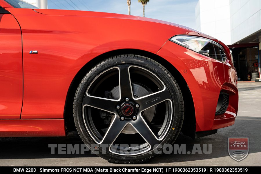 19x8.0 19x9.0 Simmons FR-CS Matte Black NCT on BMW 2 SERIES