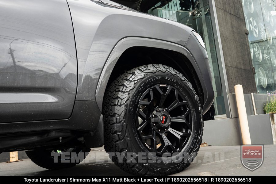 18x9.0 Simmons MAX X11 MBW on Toyota Landcruiser