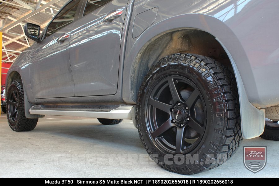 18x9.0 Simmons S6 Matte Black NCT on Mazda BT50