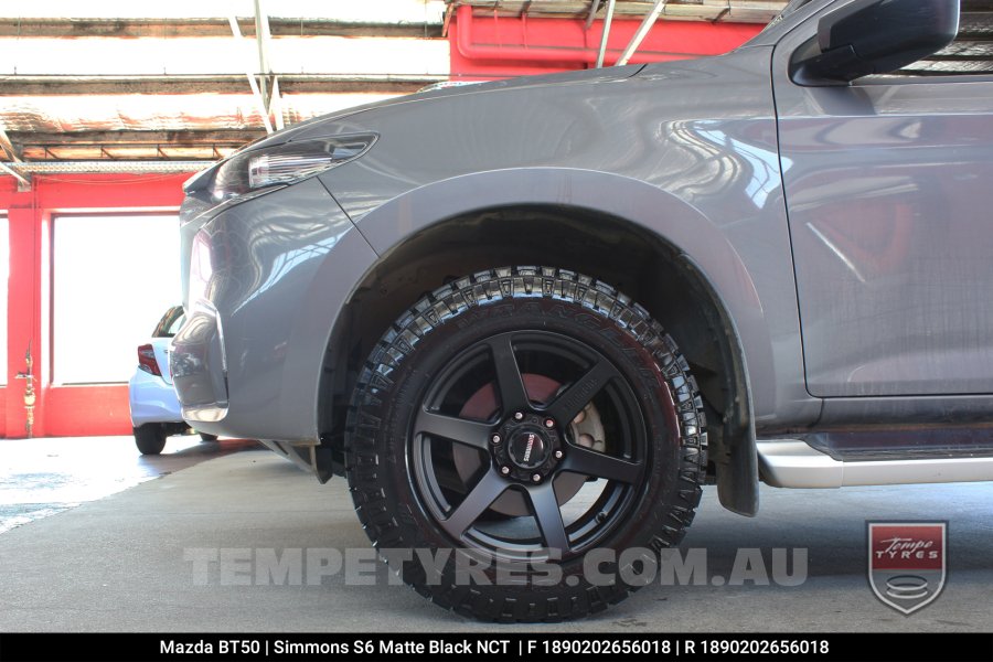 18x9.0 Simmons S6 Matte Black NCT on Mazda BT50