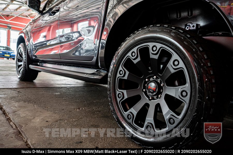 20x9.0 Simmons MAX X09 MBW on Isuzu D-Max