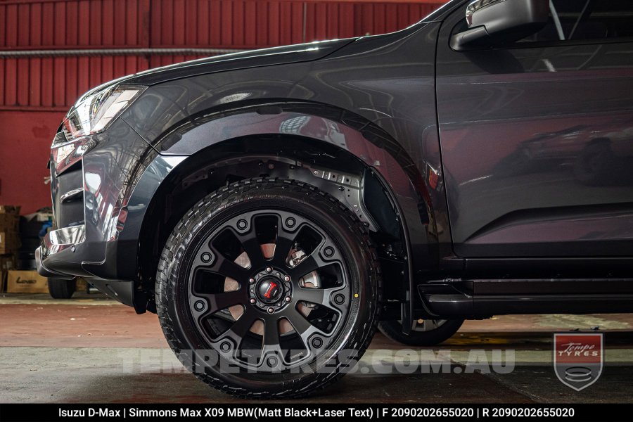 20x9.0 Simmons MAX X09 MBW on Isuzu D-Max