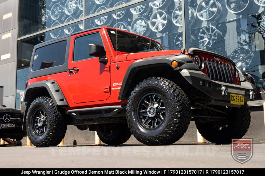 17x9.0 Grudge Offroad DEMON Milling Windows on Jeep Wrangler