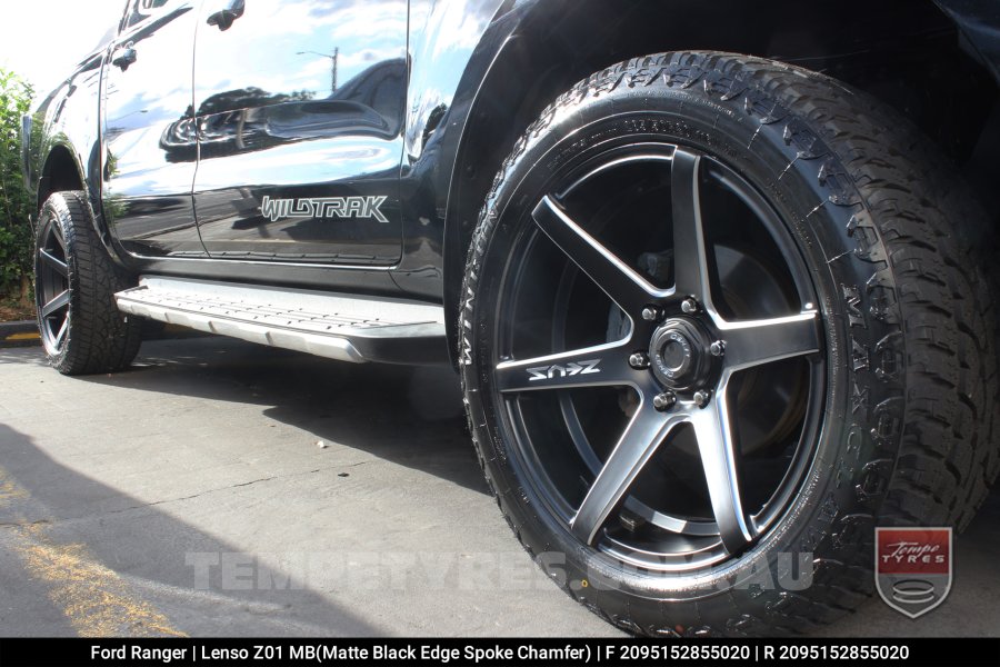 20x9.5 Lenso Z01 Black on Ford Ranger Wildtrak