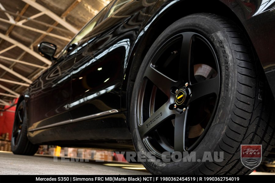 19x8.0 19x9.0 Simmons FR-C Matte Black NCT on Mercedes S-Class