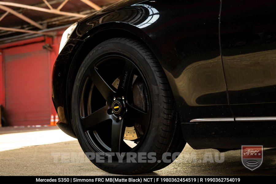 19x8.0 19x9.0 Simmons FR-C Matte Black NCT on Mercedes S-Class