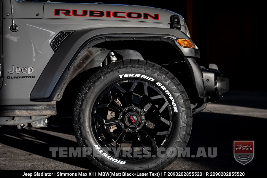 20x9.0 Simmons MAX X11 MBW on Jeep Gladiator