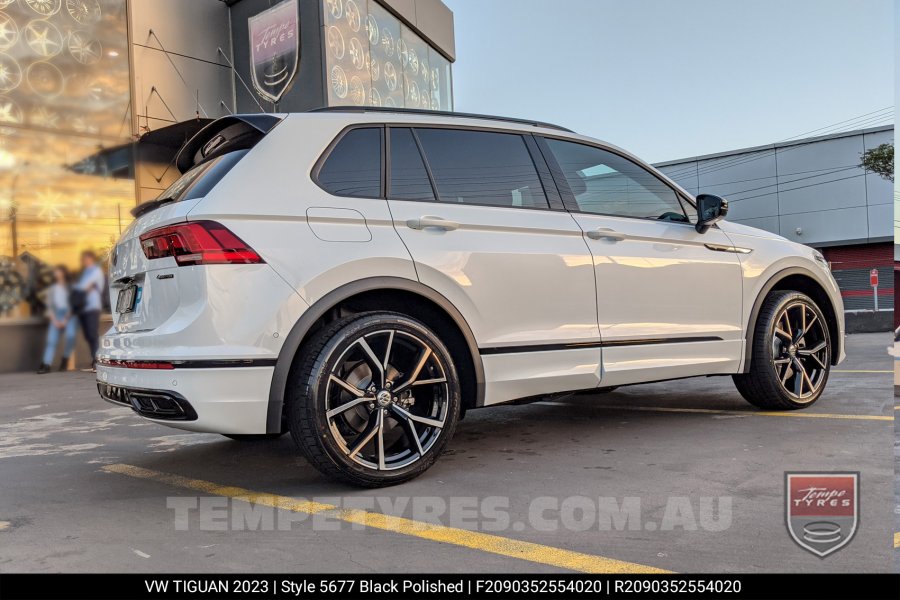 20x9.0 5677 Black Polished on VW Tiguan