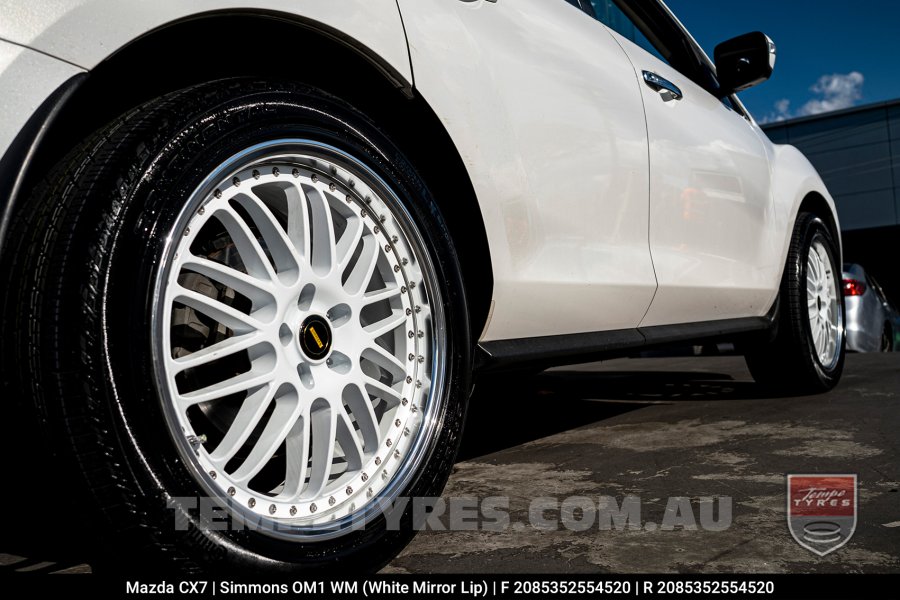 20x8.5 Simmons OM-1 White on Mazda CX7 