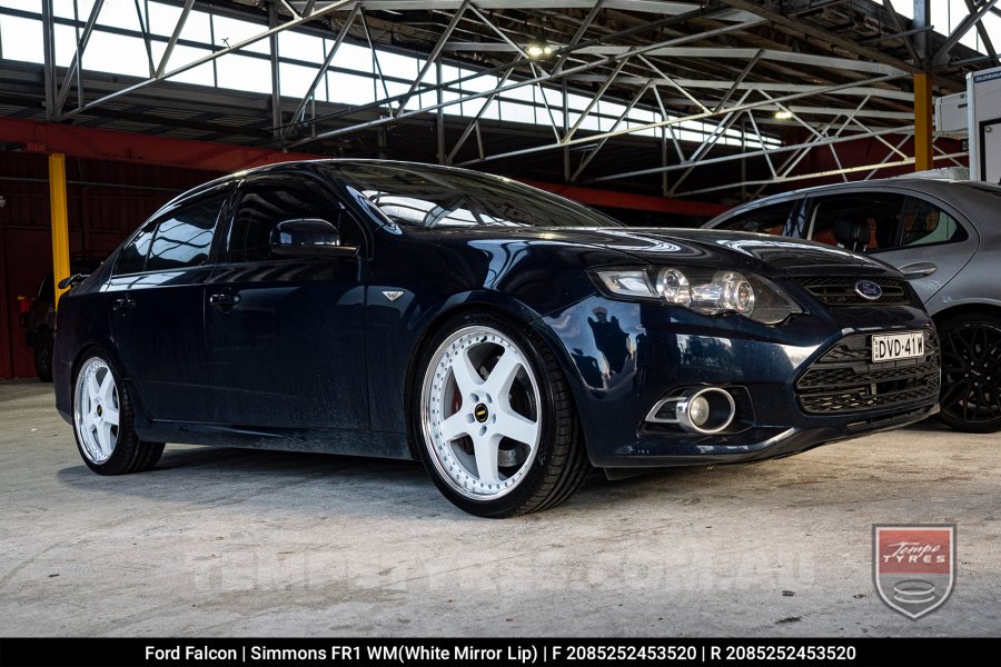 20x8.5 20x9.5 Simmons FR-1 White on Ford Falcon