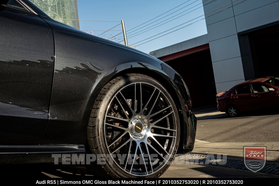 20x8.5 20x10 Simmons OMC Gloss Black Machined Face on Audi RS5