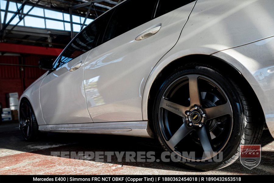 18x8.0 18x9.0 Simmons FR-C Copper Tint NCT on Mercedes E-Class