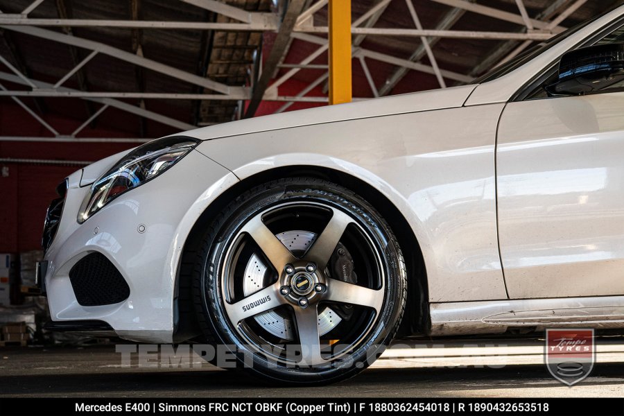 18x8.0 18x9.0 Simmons FR-C Copper Tint NCT on Mercedes E-Class