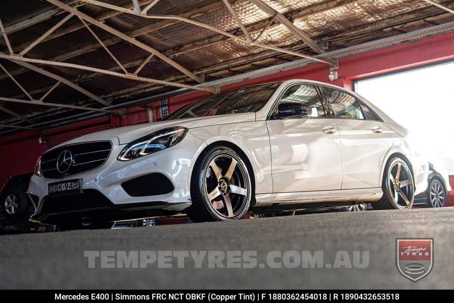 18x8.0 18x9.0 Simmons FR-C Copper Tint NCT on Mercedes E-Class