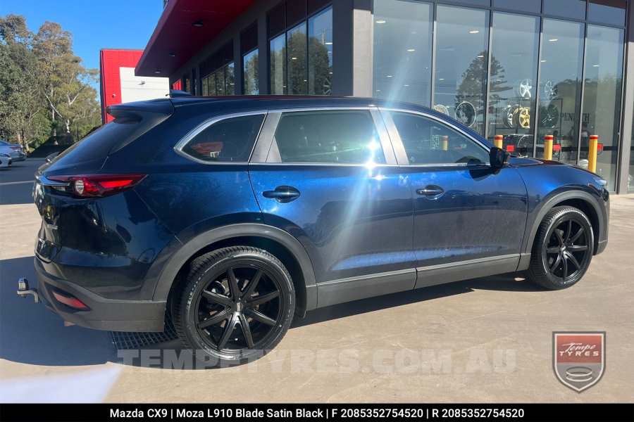 20x8.5 MOZA 910 Blade Satin Black on Mazda CX9