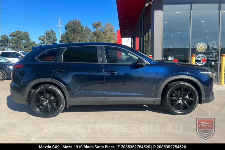 20x8.5 MOZA 910 Blade Satin Black on Mazda CX9