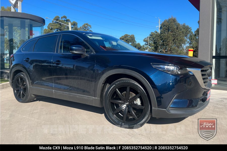 20x8.5 MOZA 910 Blade Satin Black on Mazda CX9