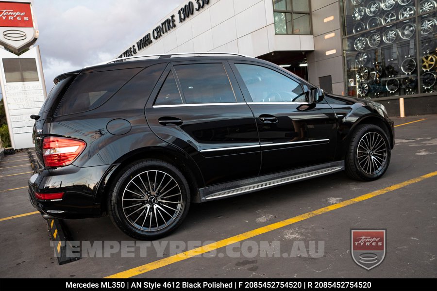 20x8.5 20x9.5 4612 Black Polished on Mercedes ML-Class
