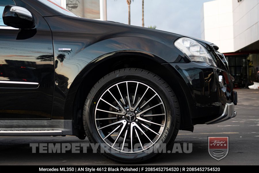 20x8.5 20x9.5 4612 Black Polished on Mercedes ML-Class