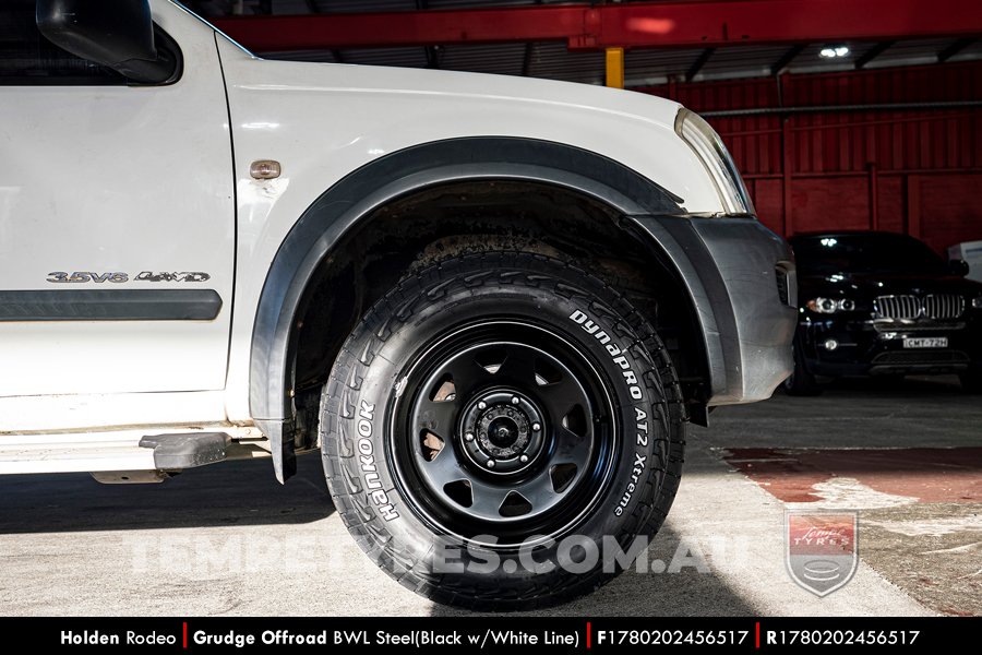 17x8.0 Grudge Offroad BWL Steel on Holden Rodeo