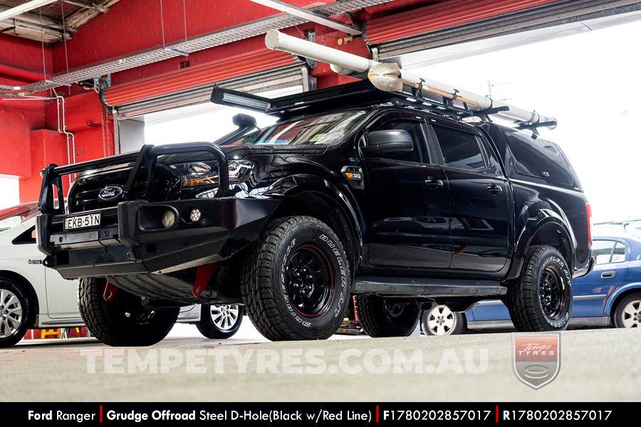 17x8.0 Grudge Offroad BWL Steel D-Hole on Ford Ranger