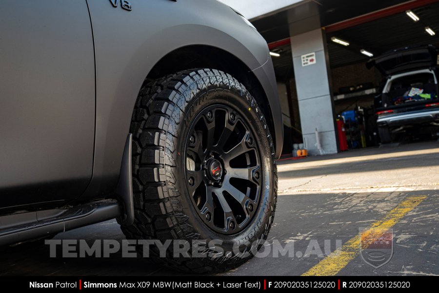 20x9.0 Simmons MAX X09 MBW on Nissan Patrol