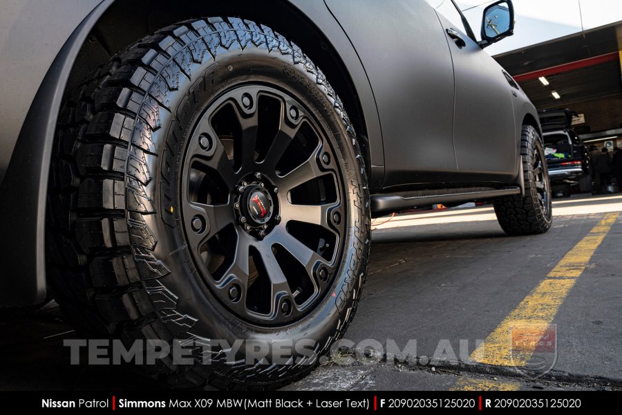 20x9.0 Simmons MAX X09 MBW on Nissan Patrol