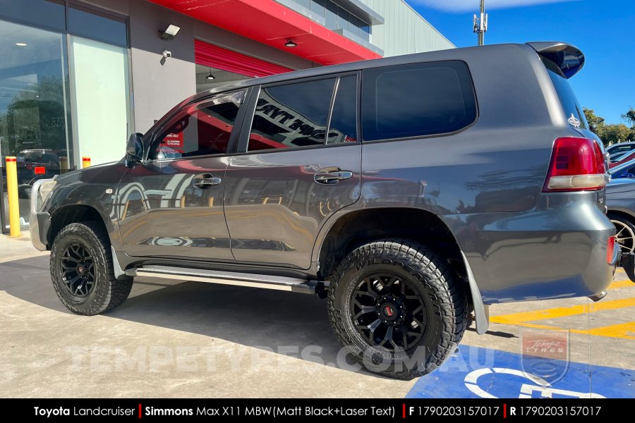 17x9.0 Simmons MAX X11 MBW on Toyota Landcruiser 200 Series