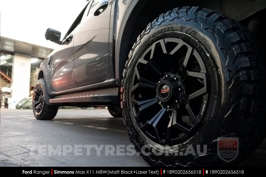 18x9.0 Simmons MAX X11 MBW on Ford Ranger