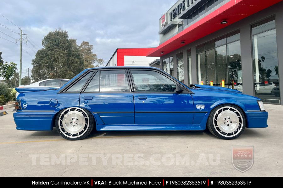 19x8.0 VKA1 Black Machined Face on Holden Commodore VK