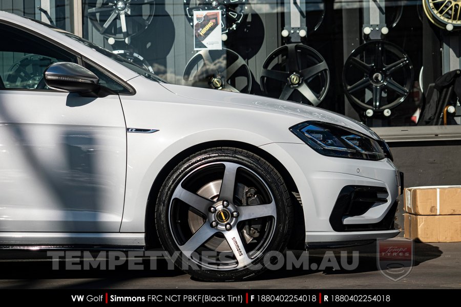 18x8.0 18x9.0 Simmons FR-C Black Tint NCT on VW Golf