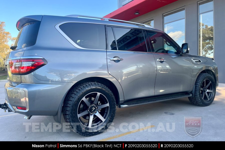 20x9.0 Simmons S6 Black Tint on Nissan Patrol