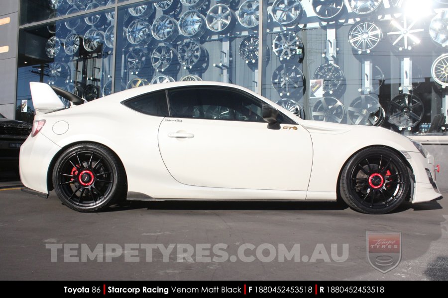 18x8.0 Starcorp Racing VENOM on Toyota 86