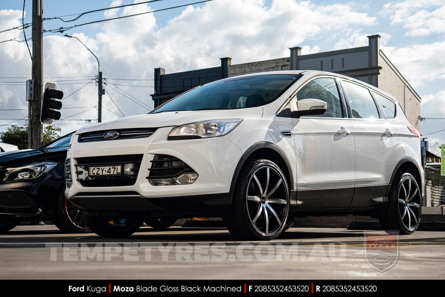 20x8.5 MOZA 910 Blade Gloss Black Machined on Ford Kuga