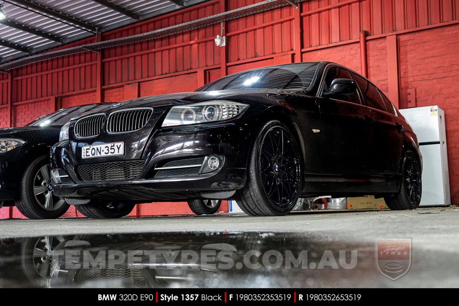 19x8.0 1357 BMGT Black on BMW 3 Series