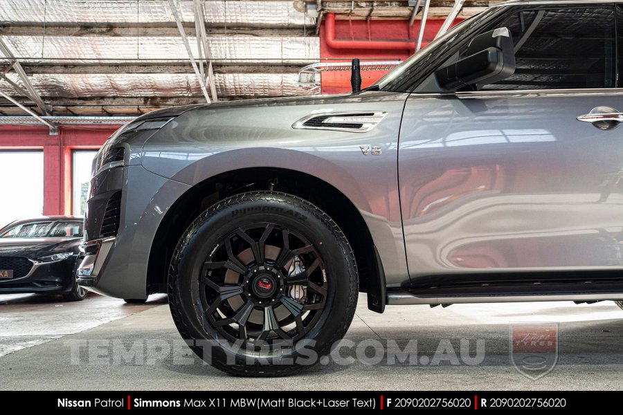 20x9.0 Simmons MAX X11 MBW on Nissan Patrol