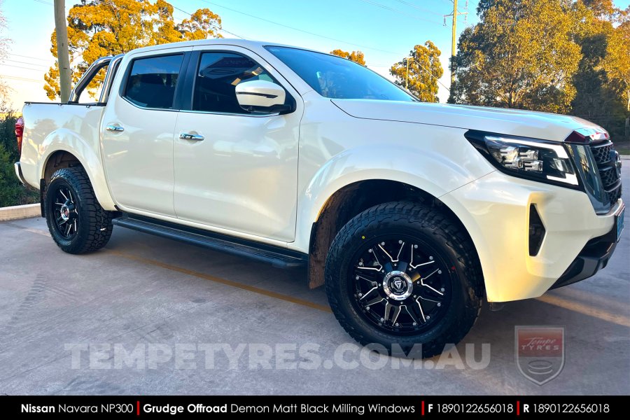 18x9.0 Grudge Offroad DEMON Milling Windows on Nissan Navara NP300