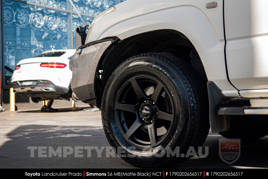 17x9.0 Simmons S6 Matte Black NCT on Toyota Prado