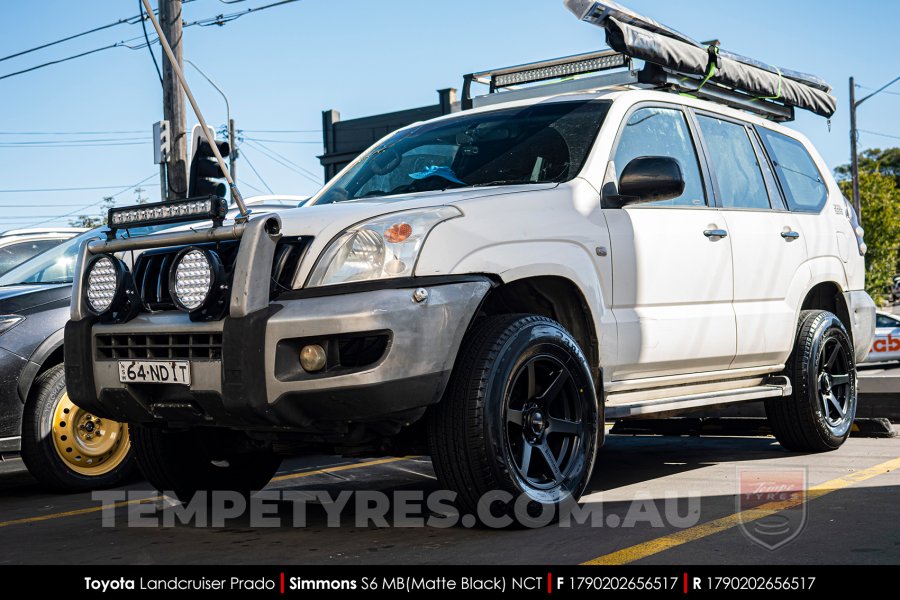 17x9.0 Simmons S6 Matte Black NCT on Toyota Prado