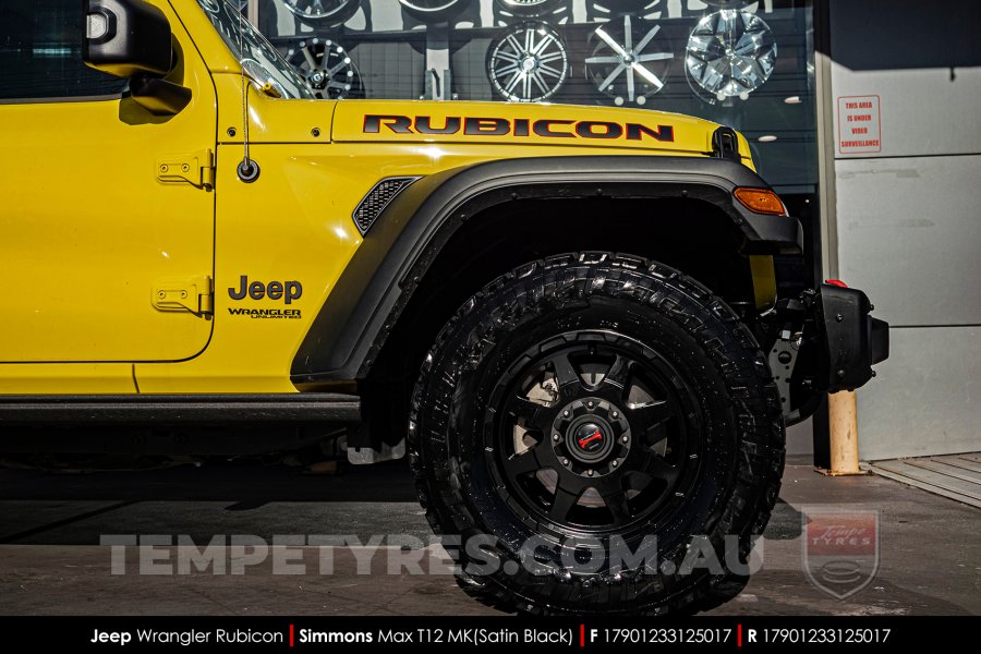 17x9.0 Simmons MAX T12 MK on Jeep Wrangler