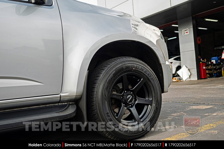 17x9.0 Simmons S6 Matte Black NCT on Holden Colorado