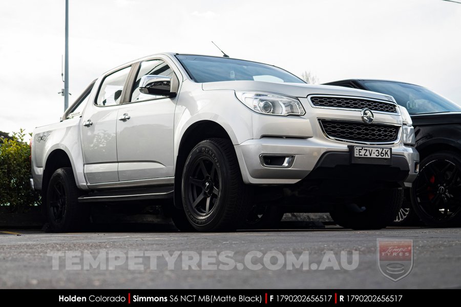 17x9.0 Simmons S6 Matte Black NCT on Holden Colorado