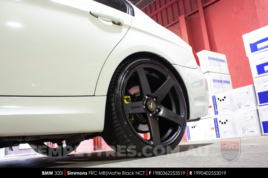 19x8.0 19x9.0 Simmons FR-C Matte Black NCT on BMW 3 Series