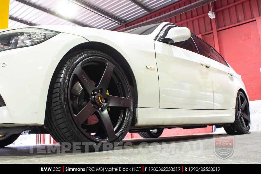 19x8.0 19x9.0 Simmons FR-C Matte Black NCT on BMW 3 Series