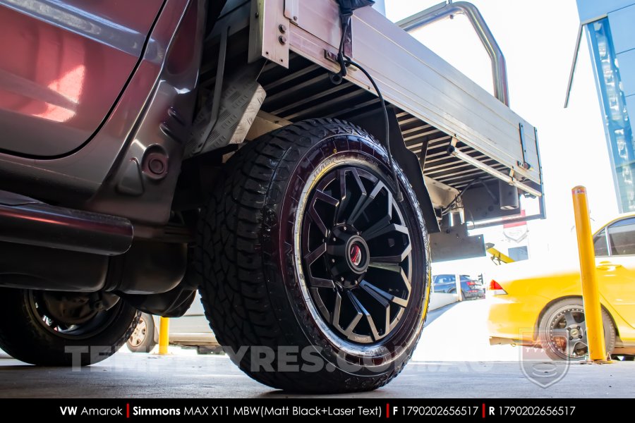 17x9.0 Simmons MAX X11 MBW on VW Amarok