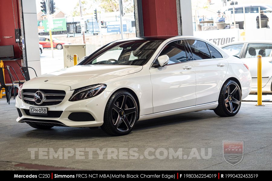 19x8.0 19x9.0 Simmons FR-CS Matte Black NCT on Mercedes C-Class