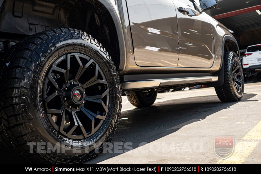 18x9.0 Simmons MAX X11 MBW on VW Amarok